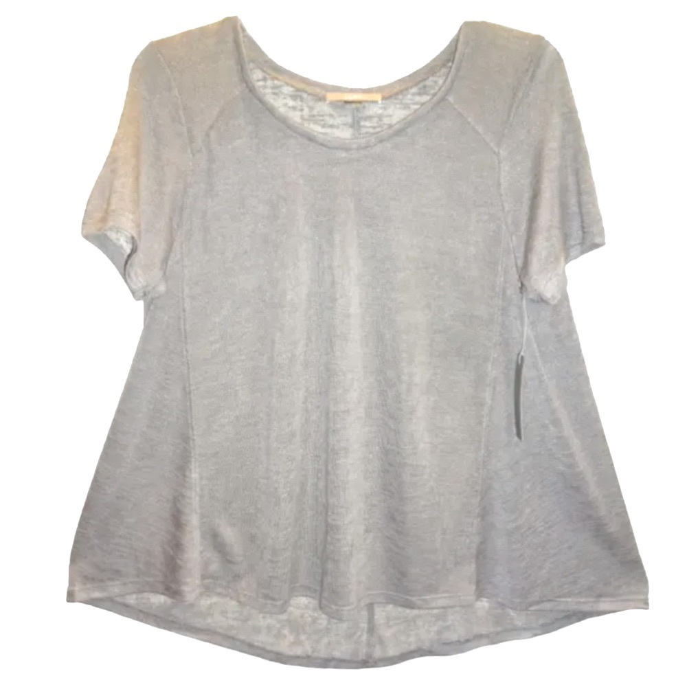 $84 Tart Cornelia Swing Tee Medium 6 8 Frost Gray High Low Hem Scoop Breezy NWT